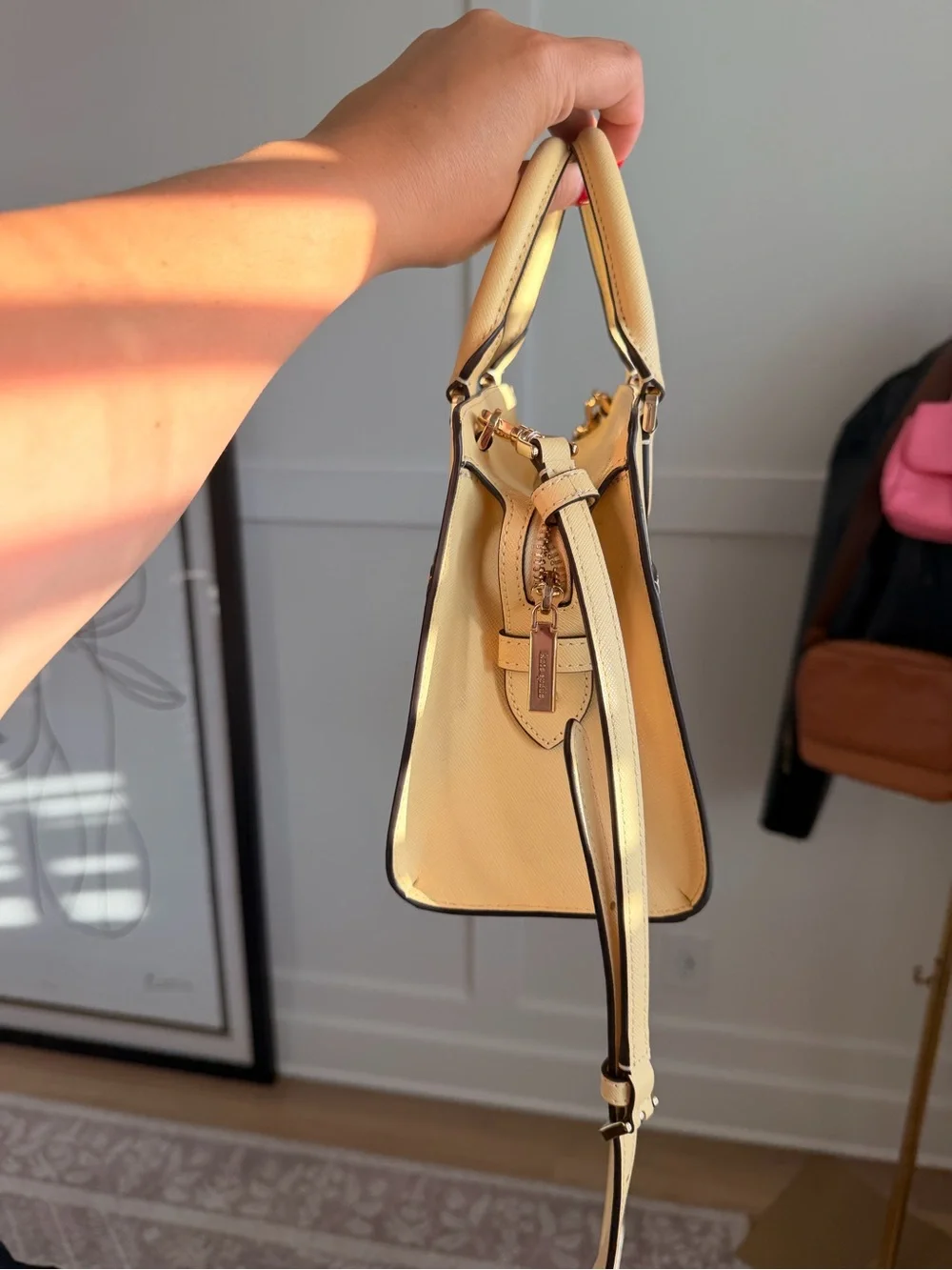Kate Spade New York Saffiano Leather Structured Satchel / Crossbody Bag